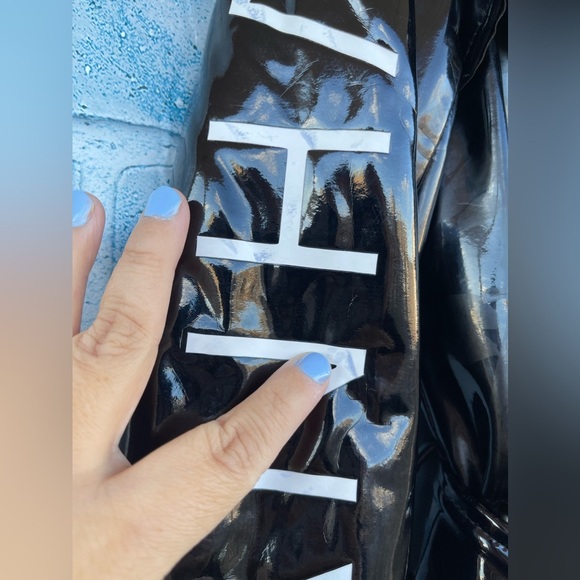 VIVIENNE HU VHNY VINYL TRENCH COAT IN BLACK SIZE 8 - Picture 5 of 16